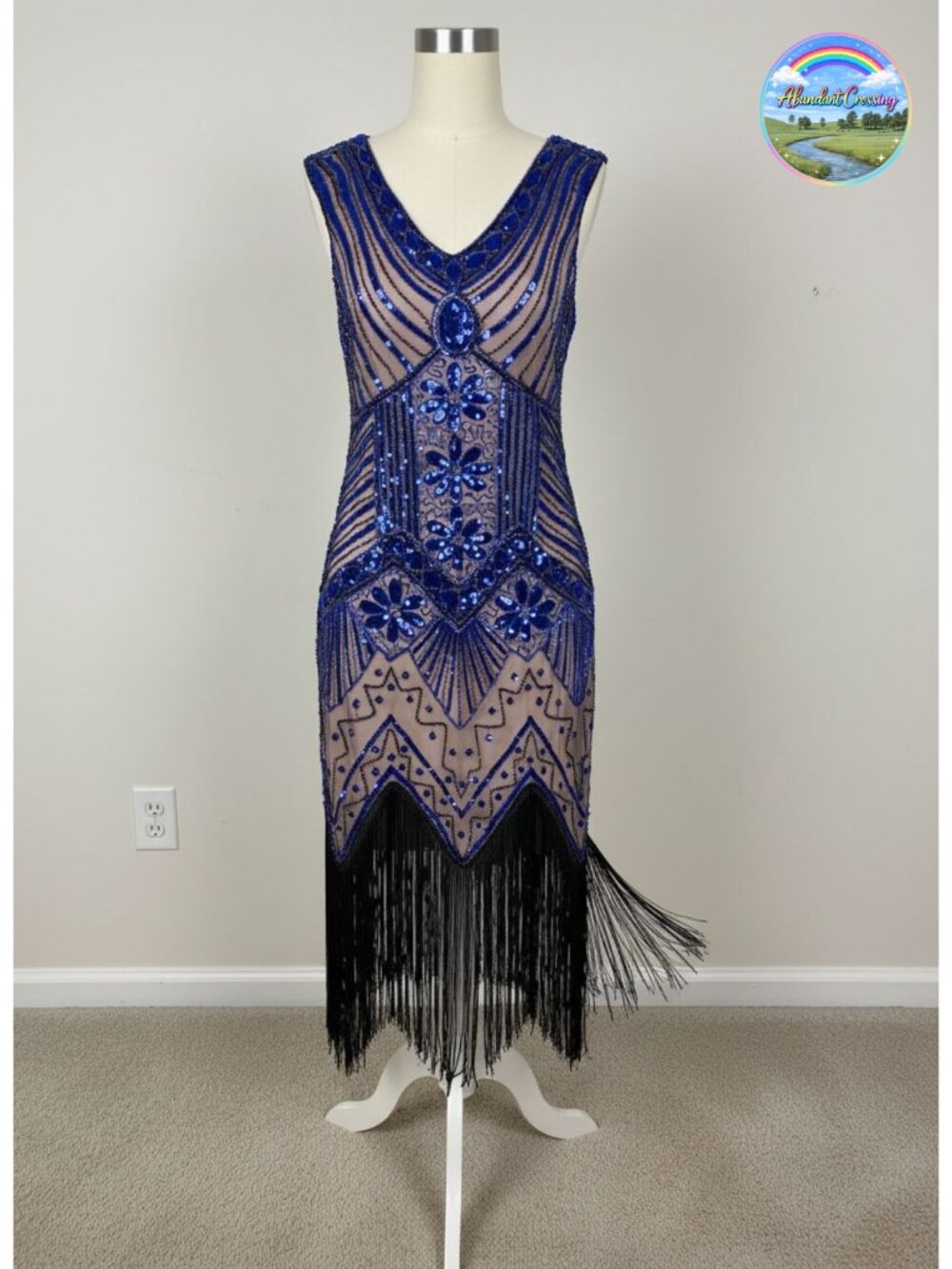 Women's 1920s Gatsby Sequin Fringed Flapper Dress
